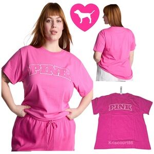 VSPINK Pink & White Tee NEW WITH TAGS